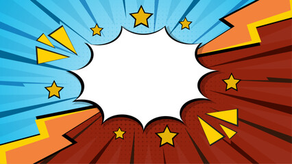 Hand drawn cartoon bang background, Pop art halftone background, Gradient comic background