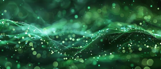 Abstract Green Bokeh Background.