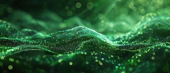 Abstract Green Bokeh Background