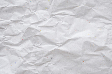 white crumpled and creased recycle paper texture background