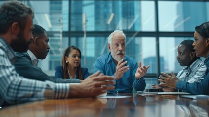 The business team meeting