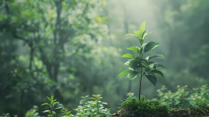Fototapeta premium Green forest background