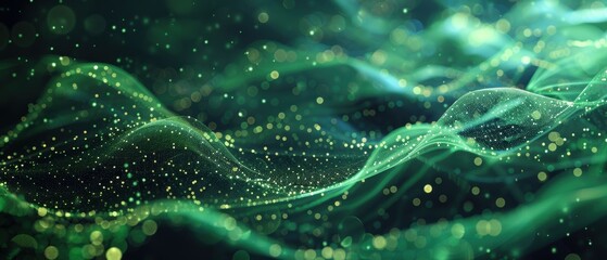 Abstract Green Bokeh Background.