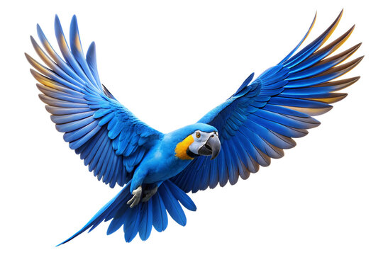 blue parrot on a transparent background