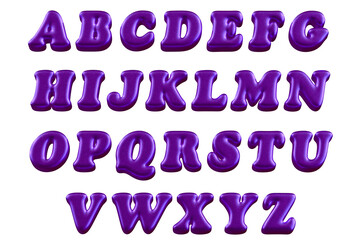 Y2K 3d metal Glitter Alphabet 3d Font