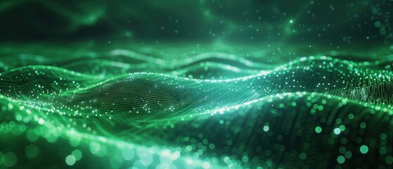 Abstract Green Bokeh Background.