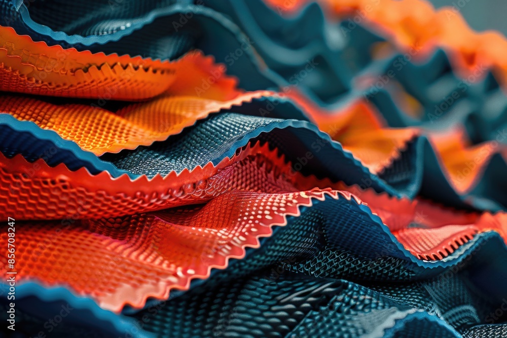 Poster a close-up shot of a pile of colorful cloths with different textures and patterns