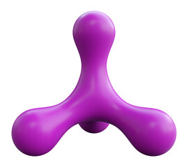 pink massage knob object isolated on transparent background