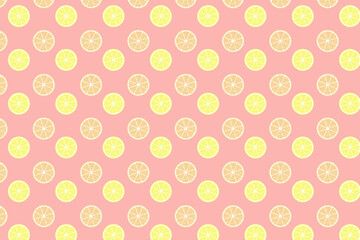 並んだオレンジとレモンの輪切りの背景