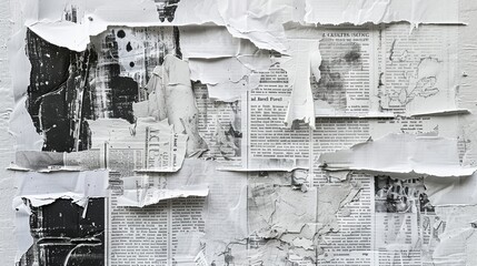 Grunge Vintage Newspaper Texture Background