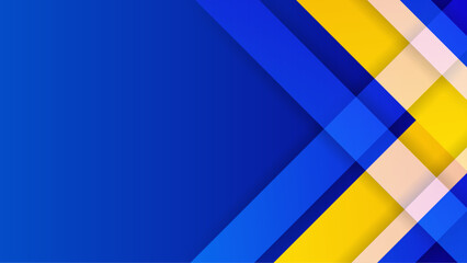 Modern abstract geometric gradient blue and yellow background premium vector