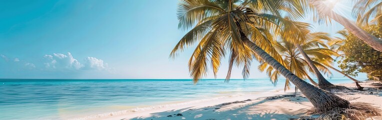 Fototapeta premium Vibrant Tropical Beach Panorama