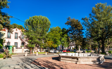 Obraz premium Trinidad Garcia de la Cadena Boulevard in the old town of Zacatecas, UNESCO world heritage in Mexico
