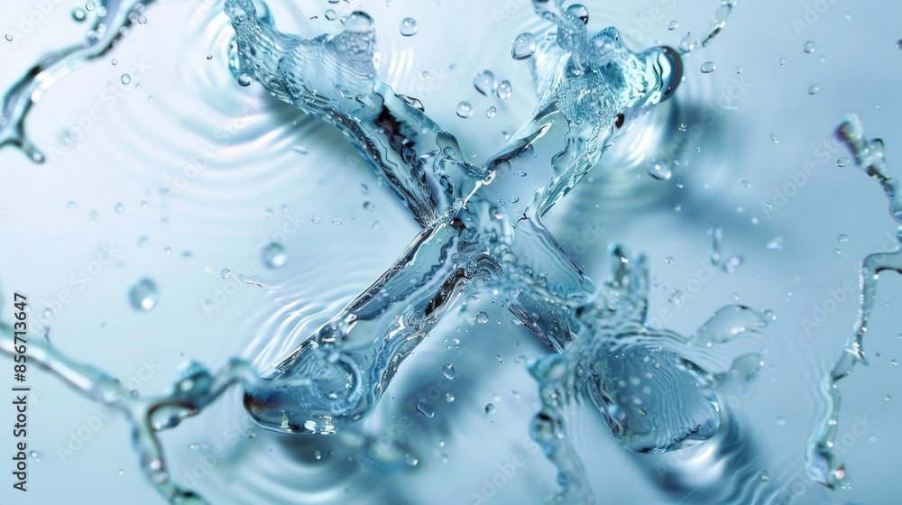Poster a close-up shot of a pair of scissors partially submerged in water