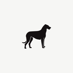 Minimalist Dog Silhouette Logo Vector Illustration