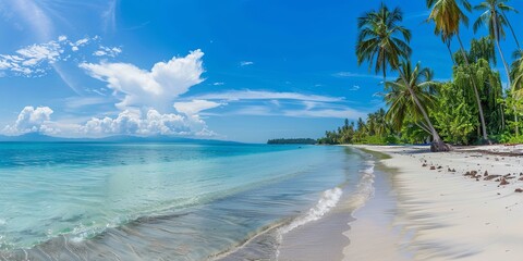 Vibrant Tropical Beach Panorama