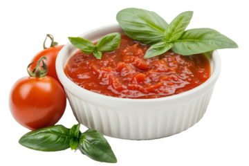 A pizza sauce on transparent background 