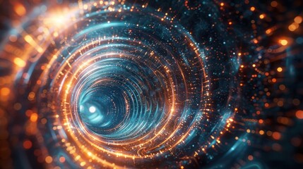 Abstract futuristic spiral vortex for scientific and fantasy concepts