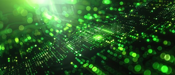 Abstract Green Bokeh Background.