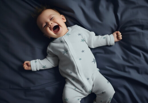 Baby Wearing Pajamas Mockup With Generative AI