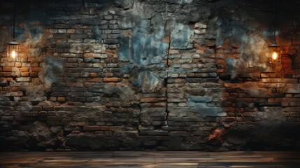 old rusty brick wall