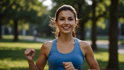 Fototapeta premium Regular exercise has positively impacted your mental and physical well-being ai-generated