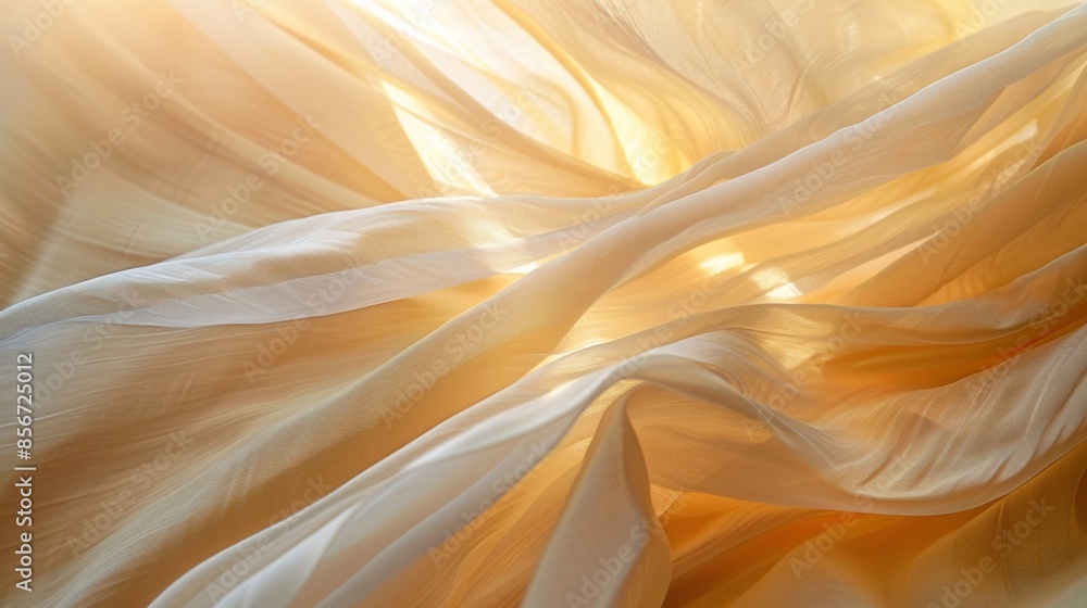 Poster the soft folds of fabric cascading in the desert breeze creating a mesmerizing flow.