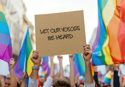 Man Holding Sign Mockup With Generative AI