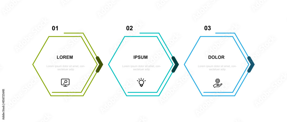 Poster Design template infographic vector element with 3 step process or option suitable for web presentation and business information