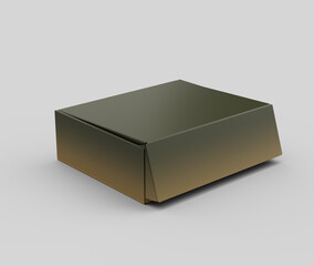 Dark Slate Gray Cardboard Box Closed Mockup Sleek Modern Design For Product Display 3d Illustration