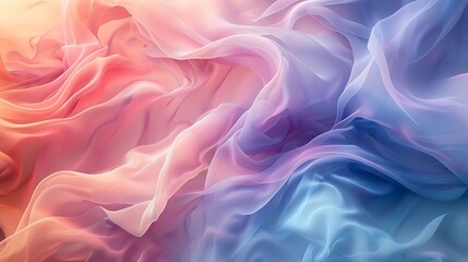 Obraz premium A serene watercolor wall background with gentle swirls of pastel colors, including soft pinks and blues, blending harmoniously for a calming effect, fluid and smooth design, hd quality, natural look 