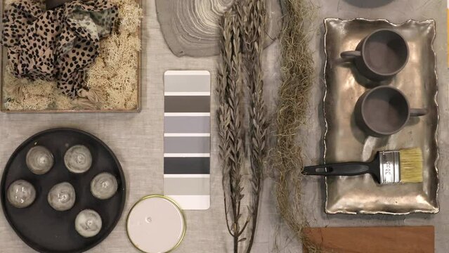 color palette mood board for interior design and decoration фильм