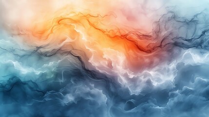 A tranquil watercolor wall background with gentle swirls of soft colors, including peach and mint, blending seamlessly for a serene effect, fluid and delicate design, hd quality, natural look 