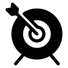target glyph icon vector illustration  isolated on white background