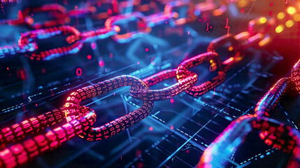 Blockchain technology in cyber environment vibrant hues 