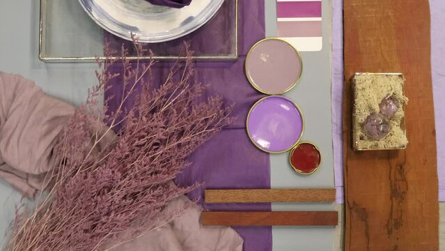 color palette mood board for interior design and decoration фильм