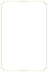 Gold classy png frame element, rectangle design, transparent background