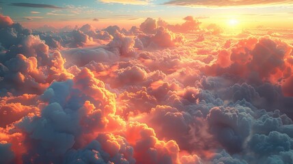 Sunset Cloudscape: A Symphony of Colors