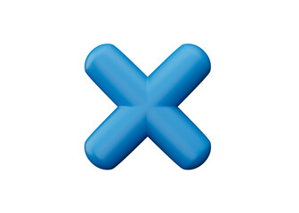 Obraz premium Blue Multiple Math Symbol. 3D Illustration 