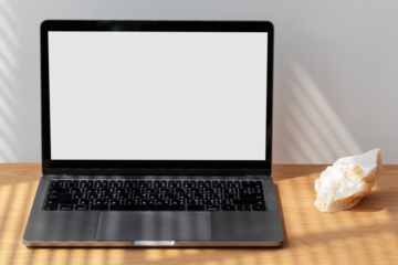 Personal laptop screen mockup background