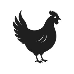 The hen sihlouette