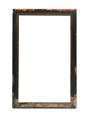 Grunge wooden picture frame transparent png
