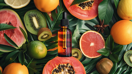 Glowing Vitamin E Serum with Natural Antioxidants: Fruits and Plants for Healthy Skin