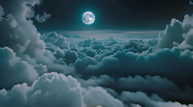natural view of the full moon, moving forward towards the moon, 4k resolution, generated ai
