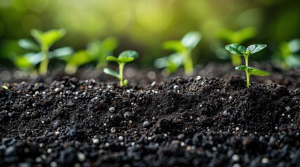Fototapeta premium New Life Sprouting From Rich Soil