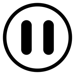 pause   glyph   icon vector illustration isolated on white background