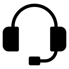 headphone  glyph   icon vector illustration isolated on white background