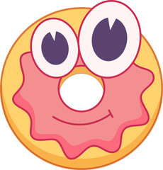 Funny Element Flat Sticker Design