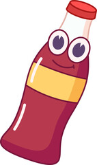 Funny Element Flat Sticker Design