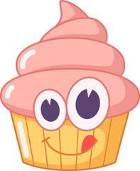 Funny Element Flat Sticker Design